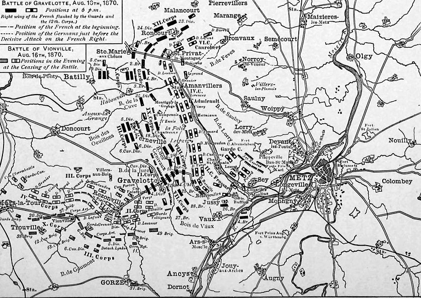 Plan de la bataille de Saint-Privat